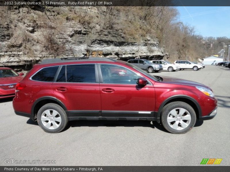 Ruby Red Pearl / Off Black 2012 Subaru Outback 2.5i Premium