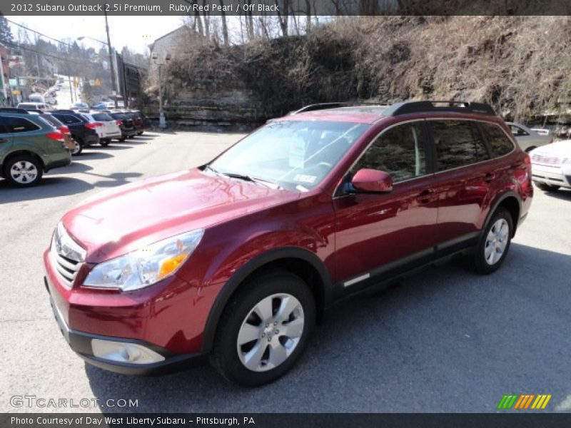 Ruby Red Pearl / Off Black 2012 Subaru Outback 2.5i Premium