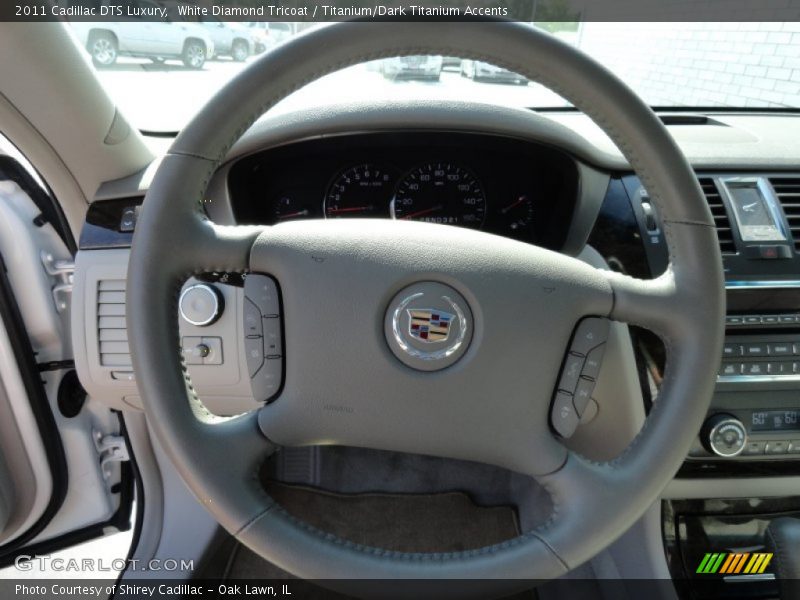 White Diamond Tricoat / Titanium/Dark Titanium Accents 2011 Cadillac DTS Luxury