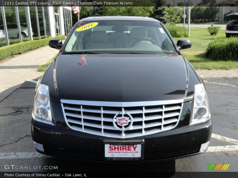 Black Raven / Titanium/Dark Titanium Accents 2011 Cadillac DTS Luxury
