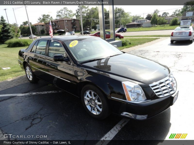 Black Raven / Titanium/Dark Titanium Accents 2011 Cadillac DTS Luxury