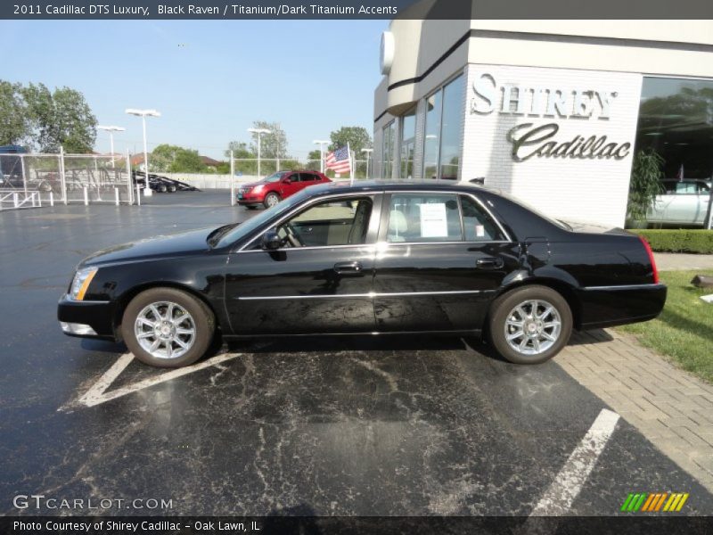 Black Raven / Titanium/Dark Titanium Accents 2011 Cadillac DTS Luxury