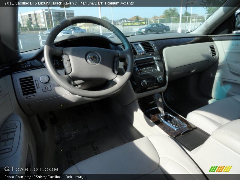 Black Raven / Titanium/Dark Titanium Accents 2011 Cadillac DTS Luxury