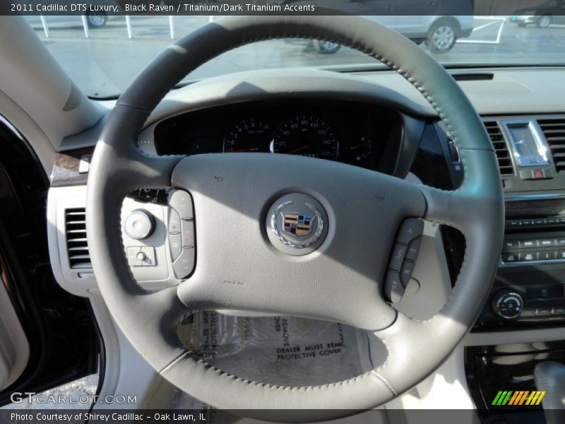 Black Raven / Titanium/Dark Titanium Accents 2011 Cadillac DTS Luxury