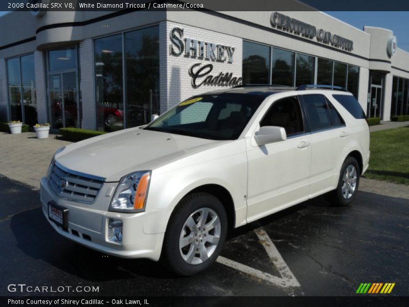 White Diamond Tricoat / Cashmere/Cocoa 2008 Cadillac SRX V8