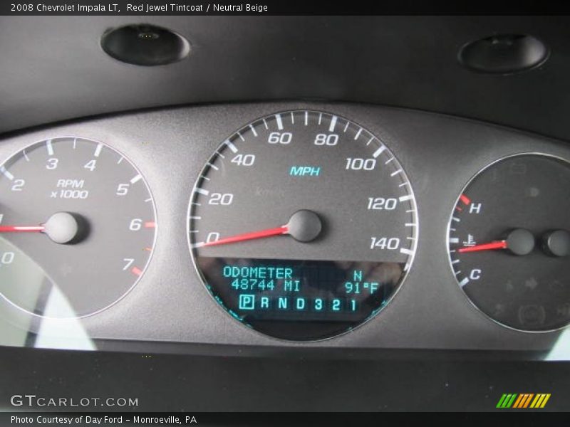 Red Jewel Tintcoat / Neutral Beige 2008 Chevrolet Impala LT