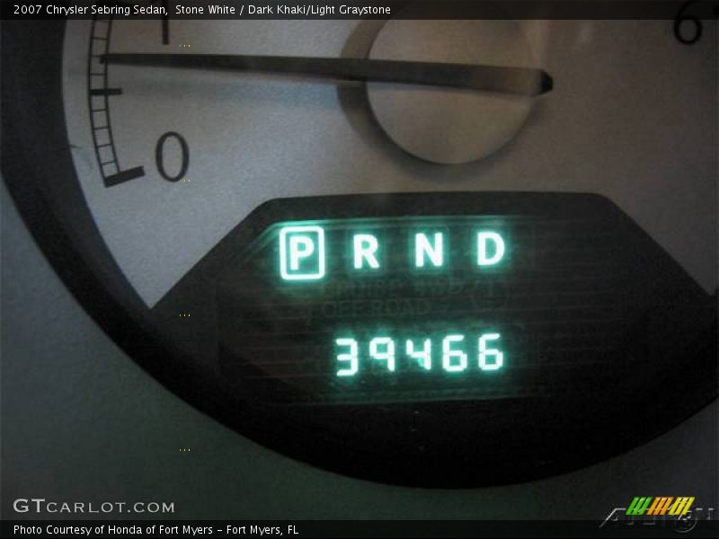Stone White / Dark Khaki/Light Graystone 2007 Chrysler Sebring Sedan