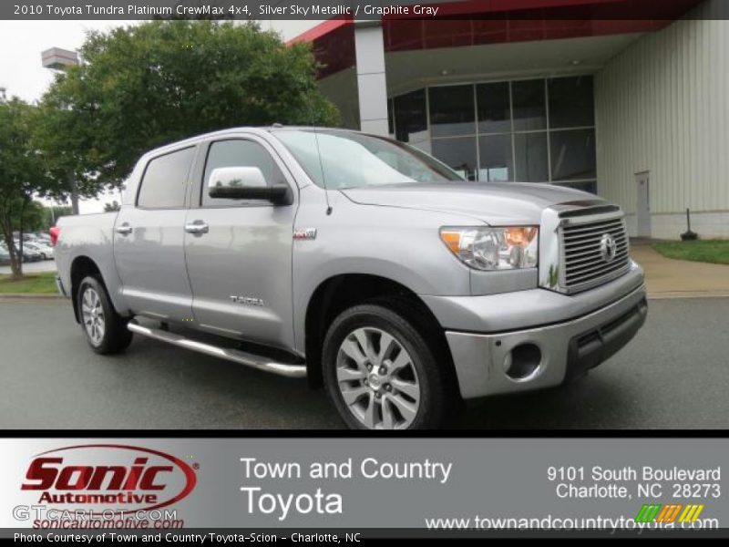 Silver Sky Metallic / Graphite Gray 2010 Toyota Tundra Platinum CrewMax 4x4
