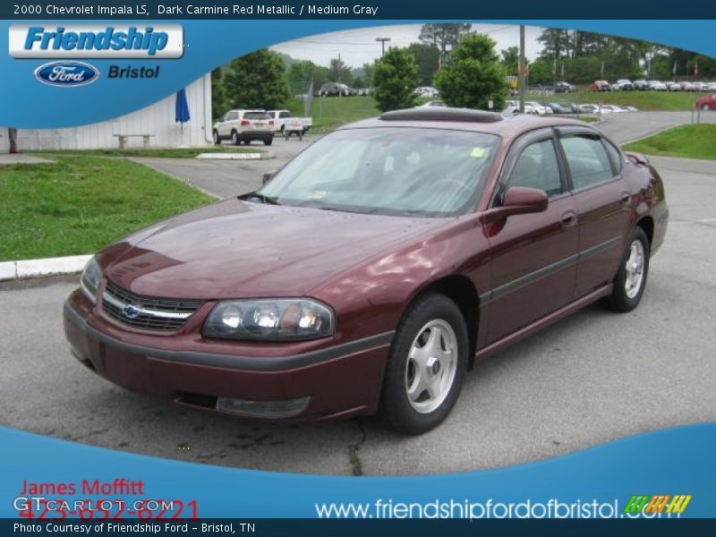 Dark Carmine Red Metallic / Medium Gray 2000 Chevrolet Impala LS