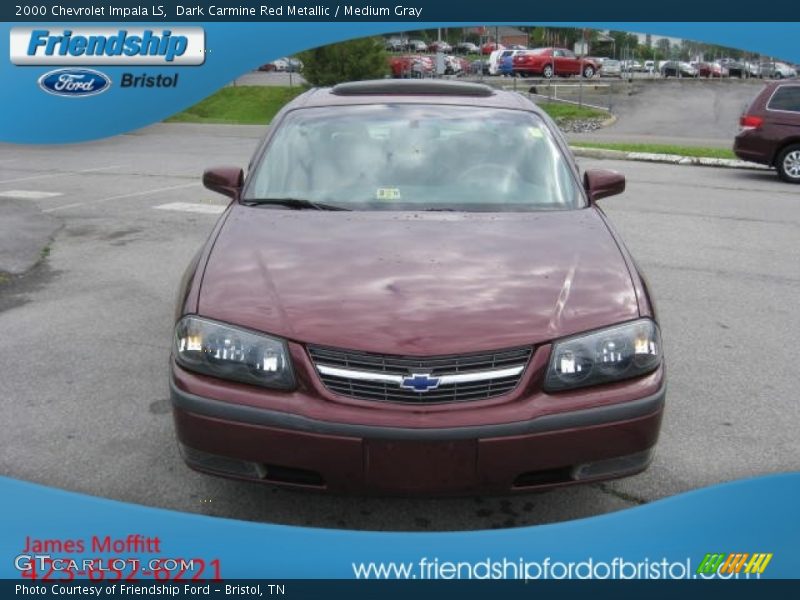 Dark Carmine Red Metallic / Medium Gray 2000 Chevrolet Impala LS