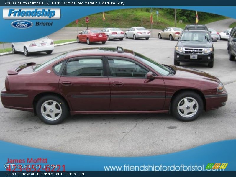Dark Carmine Red Metallic / Medium Gray 2000 Chevrolet Impala LS