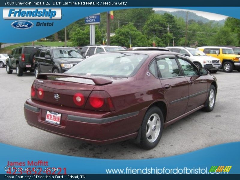 Dark Carmine Red Metallic / Medium Gray 2000 Chevrolet Impala LS