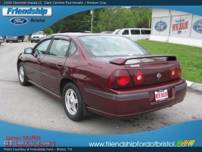 Dark Carmine Red Metallic / Medium Gray 2000 Chevrolet Impala LS