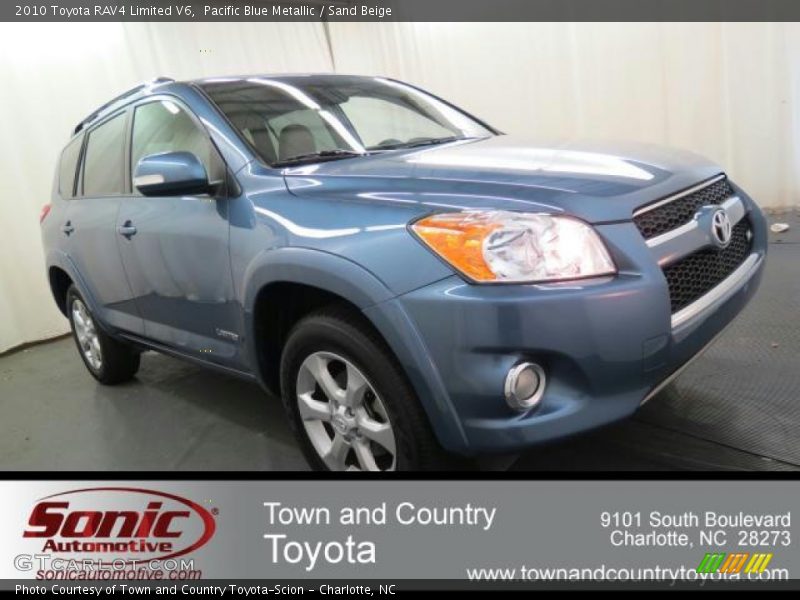 Pacific Blue Metallic / Sand Beige 2010 Toyota RAV4 Limited V6