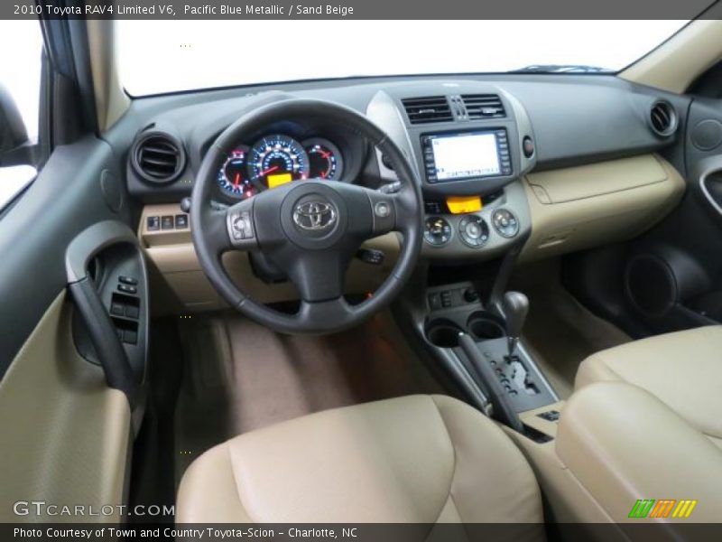 Pacific Blue Metallic / Sand Beige 2010 Toyota RAV4 Limited V6