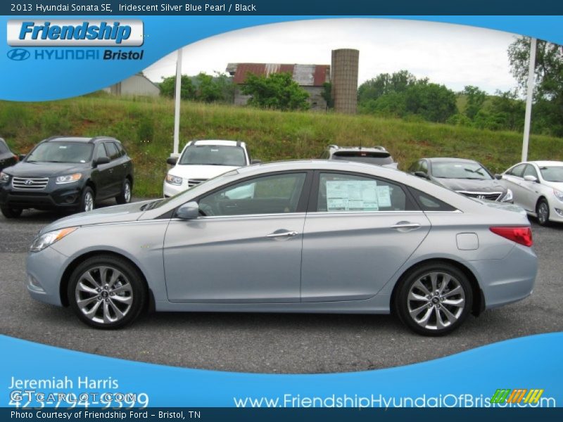 Iridescent Silver Blue Pearl / Black 2013 Hyundai Sonata SE