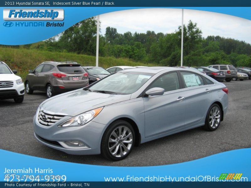 Iridescent Silver Blue Pearl / Black 2013 Hyundai Sonata SE
