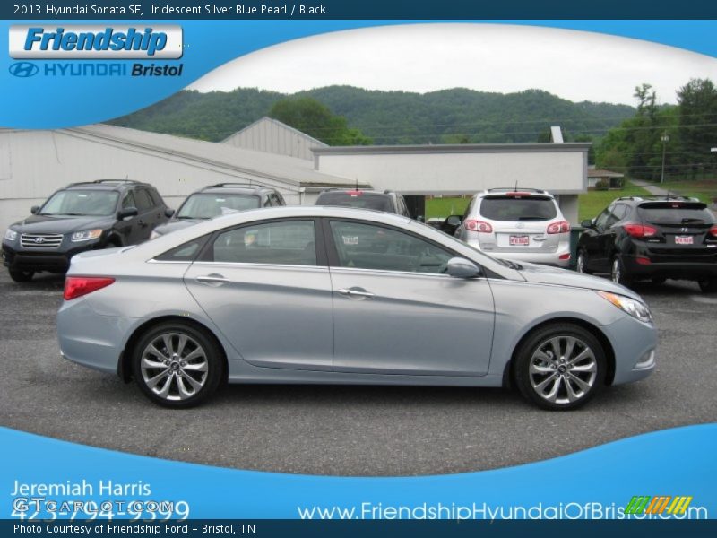 Iridescent Silver Blue Pearl / Black 2013 Hyundai Sonata SE