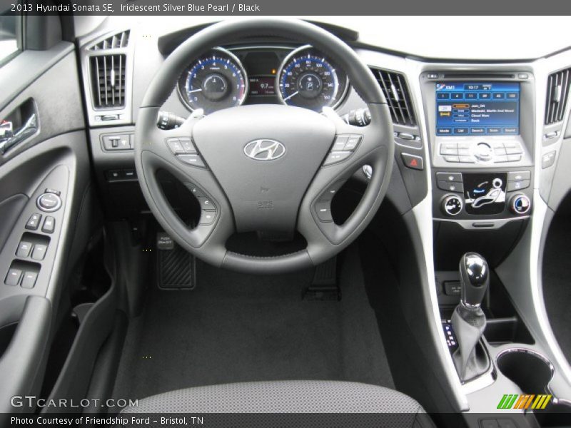 Iridescent Silver Blue Pearl / Black 2013 Hyundai Sonata SE
