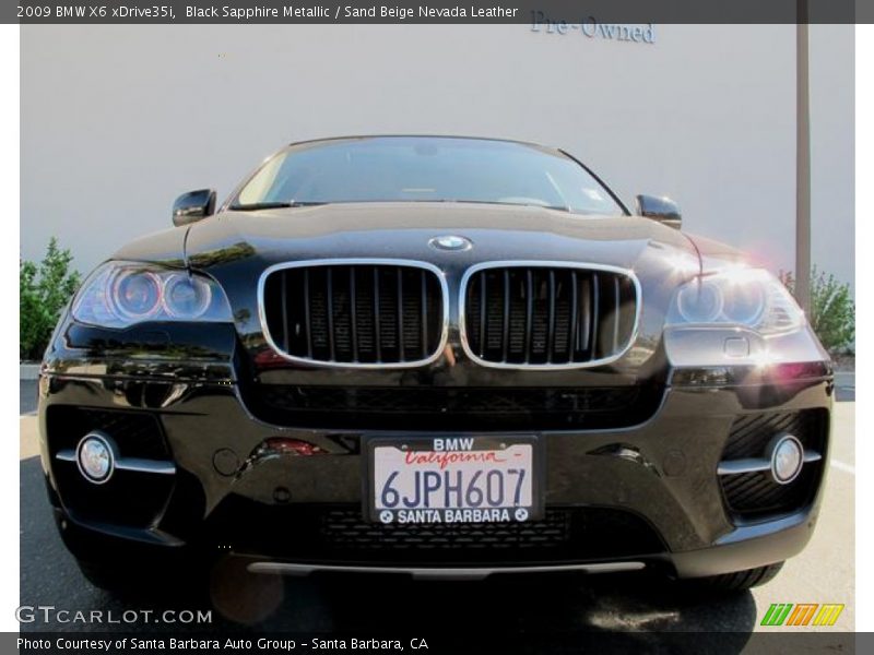 Black Sapphire Metallic / Sand Beige Nevada Leather 2009 BMW X6 xDrive35i