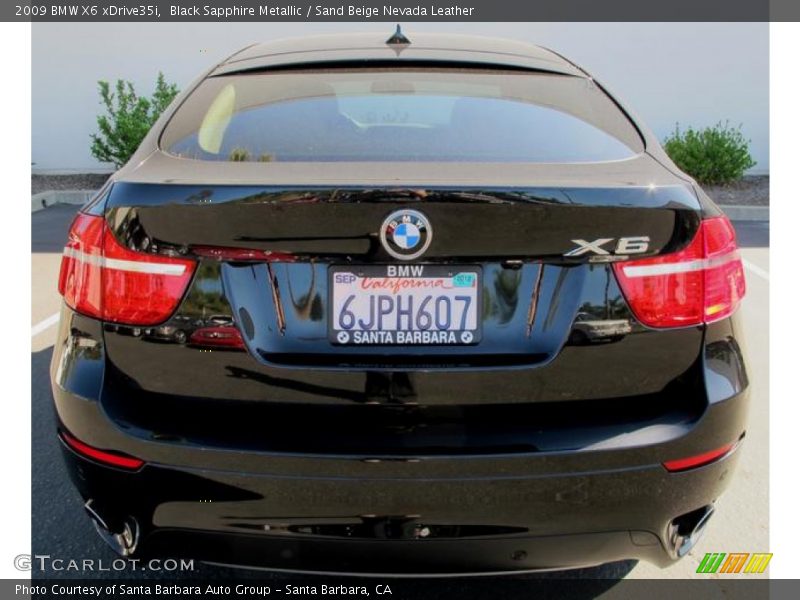 Black Sapphire Metallic / Sand Beige Nevada Leather 2009 BMW X6 xDrive35i
