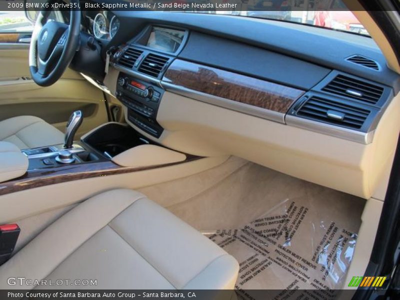 Black Sapphire Metallic / Sand Beige Nevada Leather 2009 BMW X6 xDrive35i