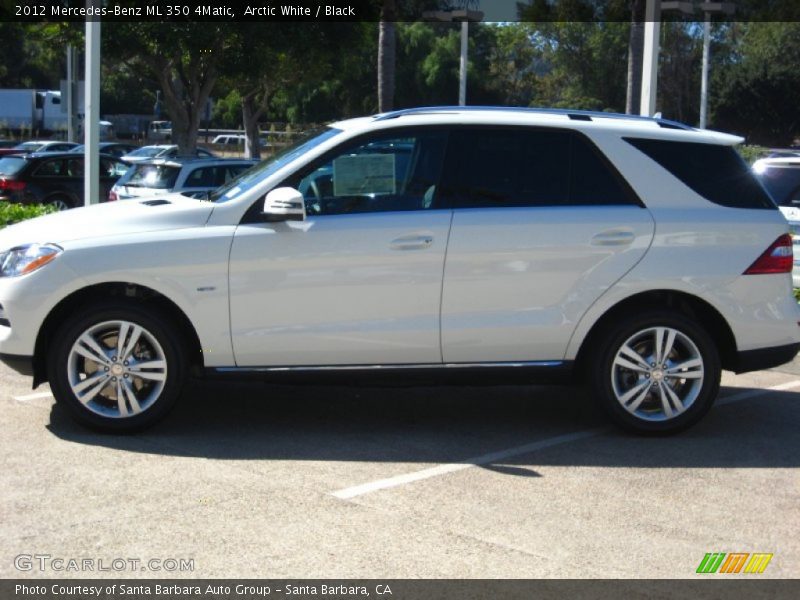 Arctic White / Black 2012 Mercedes-Benz ML 350 4Matic