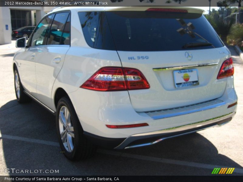 Arctic White / Black 2012 Mercedes-Benz ML 350 4Matic