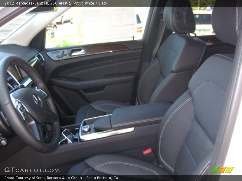 Arctic White / Black 2012 Mercedes-Benz ML 350 4Matic