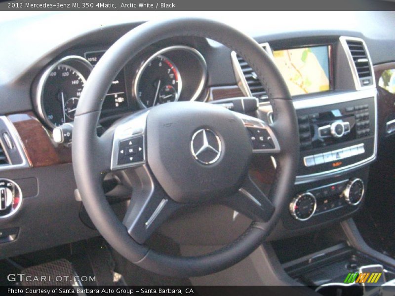 Arctic White / Black 2012 Mercedes-Benz ML 350 4Matic