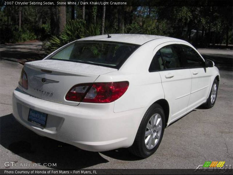 Stone White / Dark Khaki/Light Graystone 2007 Chrysler Sebring Sedan
