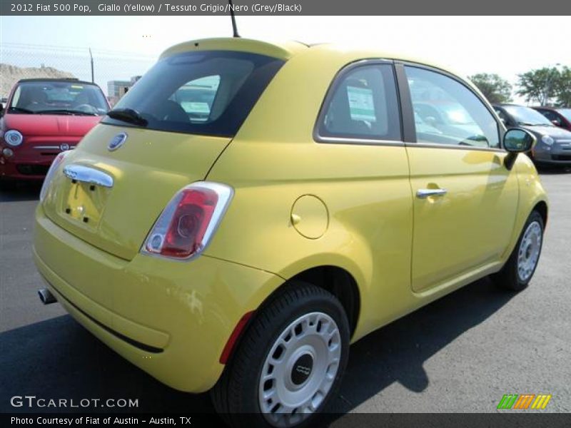 Giallo (Yellow) / Tessuto Grigio/Nero (Grey/Black) 2012 Fiat 500 Pop
