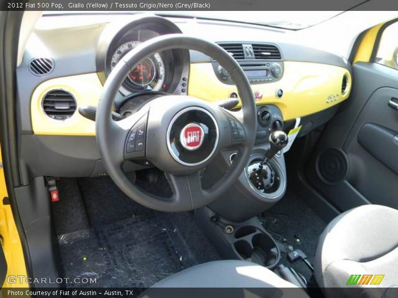 Giallo (Yellow) / Tessuto Grigio/Nero (Grey/Black) 2012 Fiat 500 Pop