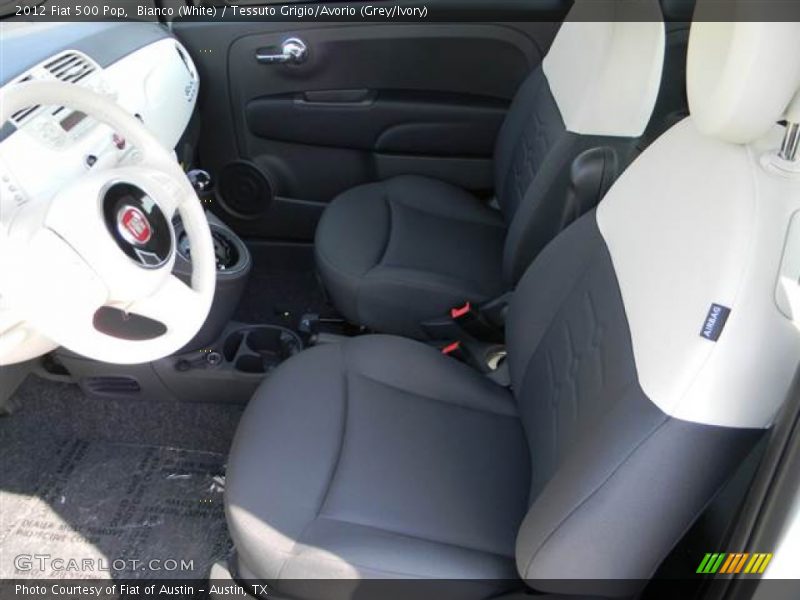 Bianco (White) / Tessuto Grigio/Avorio (Grey/Ivory) 2012 Fiat 500 Pop