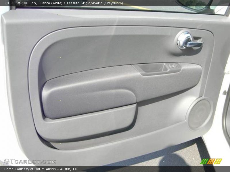 Bianco (White) / Tessuto Grigio/Avorio (Grey/Ivory) 2012 Fiat 500 Pop