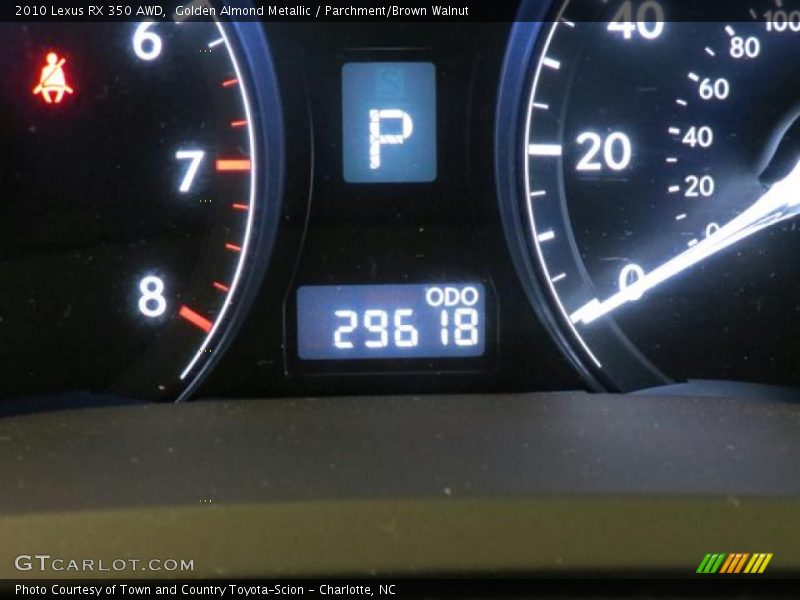 Golden Almond Metallic / Parchment/Brown Walnut 2010 Lexus RX 350 AWD