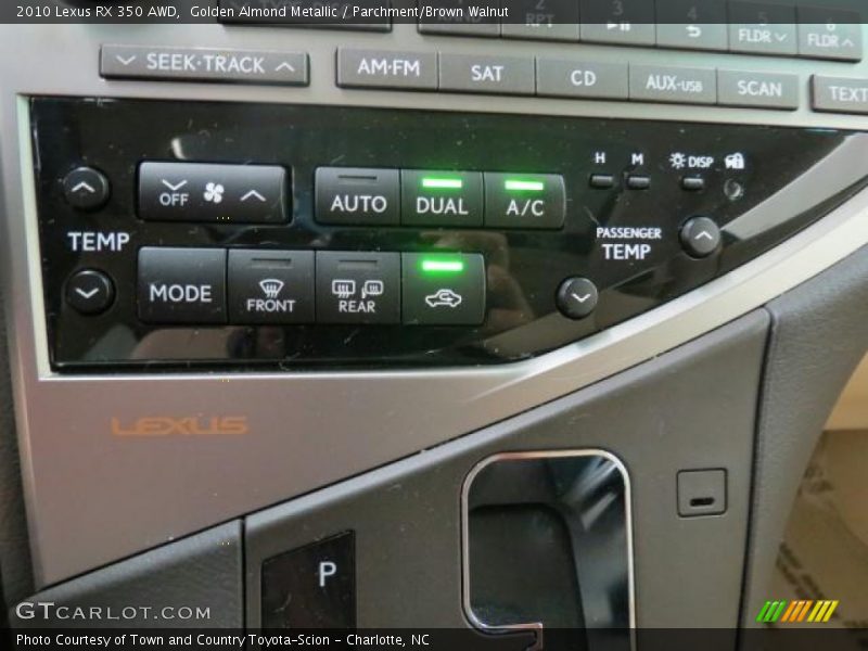 Controls of 2010 RX 350 AWD