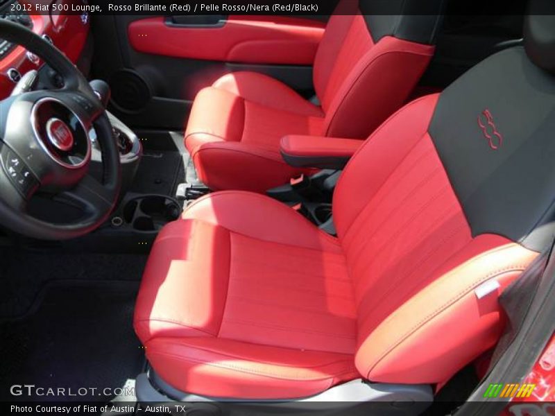  2012 500 Lounge Pelle Rosso/Nera (Red/Black) Interior