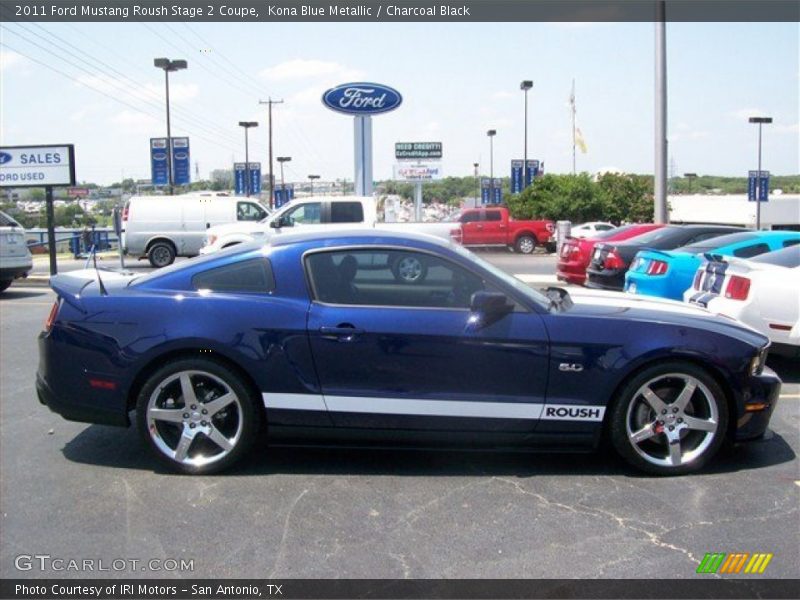 Kona Blue Metallic / Charcoal Black 2011 Ford Mustang Roush Stage 2 Coupe