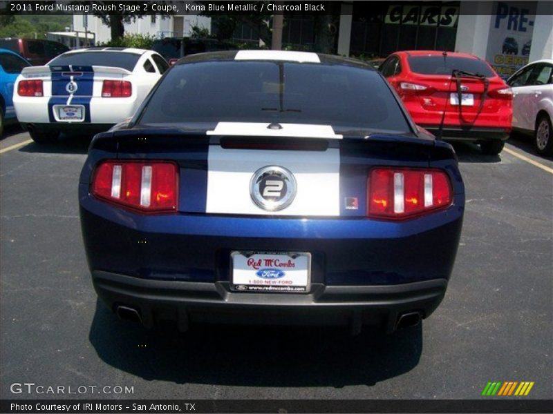 Kona Blue Metallic / Charcoal Black 2011 Ford Mustang Roush Stage 2 Coupe