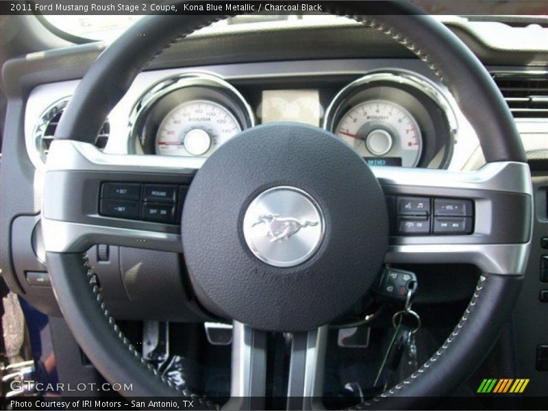 Kona Blue Metallic / Charcoal Black 2011 Ford Mustang Roush Stage 2 Coupe
