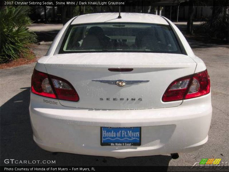 Stone White / Dark Khaki/Light Graystone 2007 Chrysler Sebring Sedan