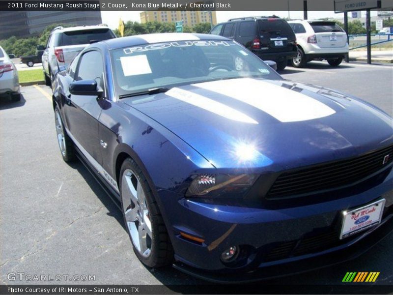 Kona Blue Metallic / Charcoal Black 2011 Ford Mustang Roush Stage 2 Coupe