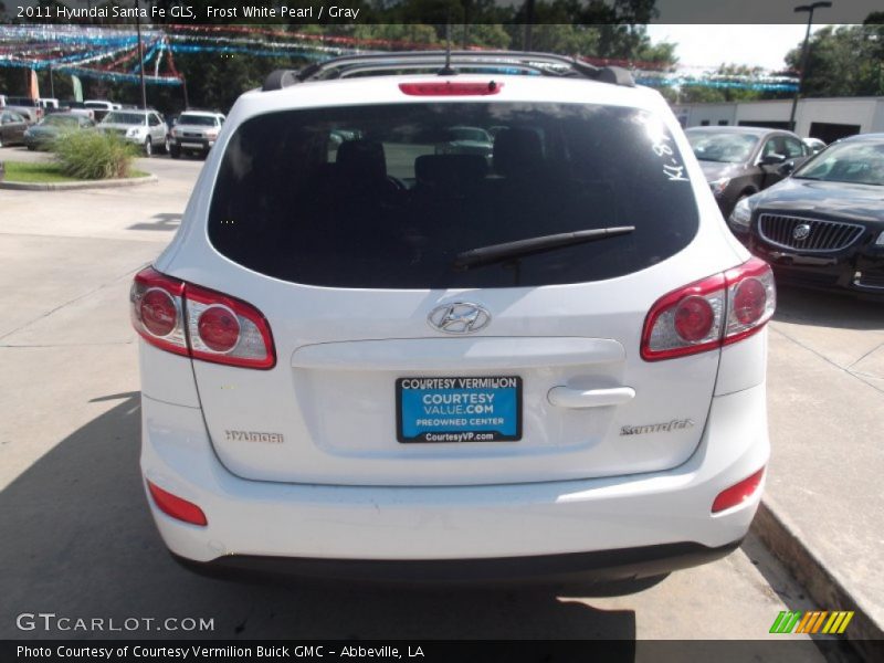 Frost White Pearl / Gray 2011 Hyundai Santa Fe GLS