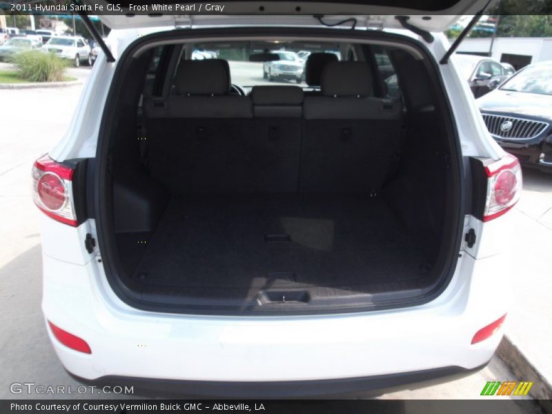 Frost White Pearl / Gray 2011 Hyundai Santa Fe GLS