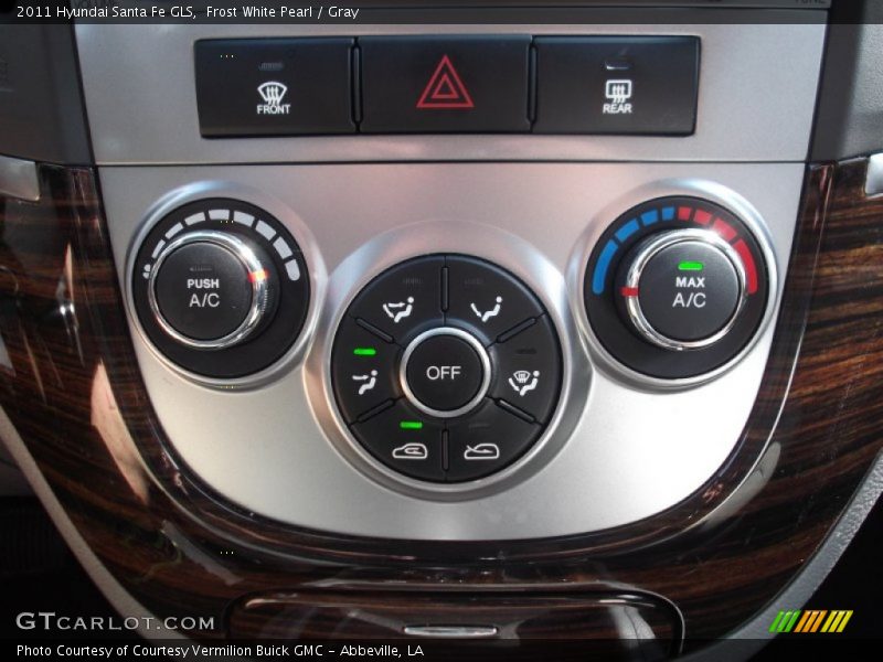 Frost White Pearl / Gray 2011 Hyundai Santa Fe GLS