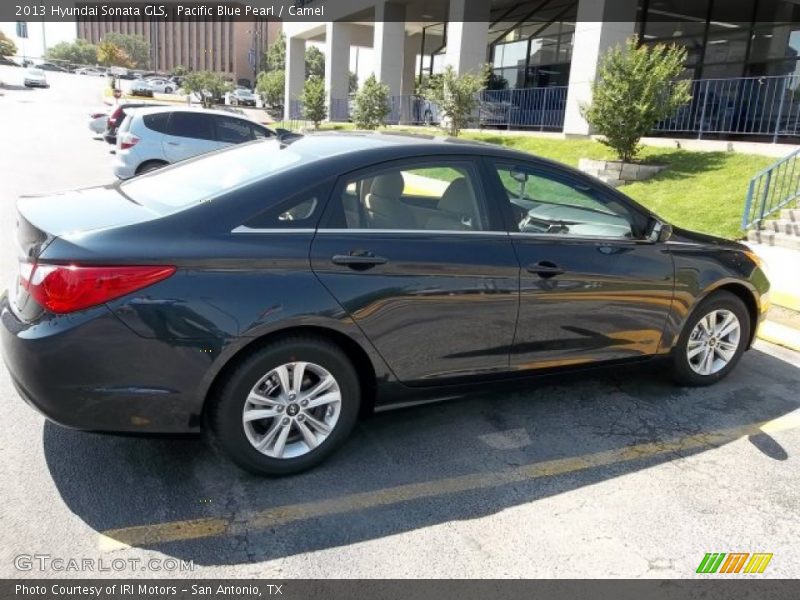 Pacific Blue Pearl / Camel 2013 Hyundai Sonata GLS