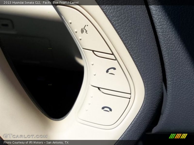Pacific Blue Pearl / Camel 2013 Hyundai Sonata GLS