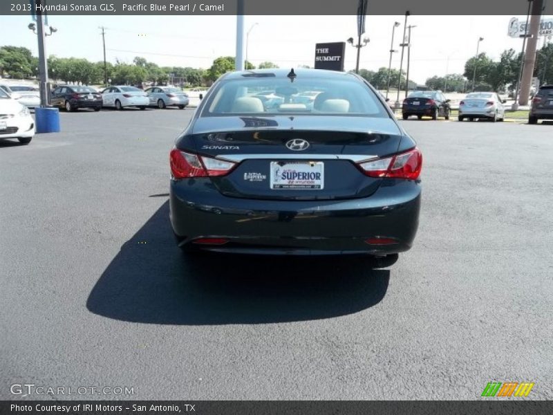 Pacific Blue Pearl / Camel 2013 Hyundai Sonata GLS