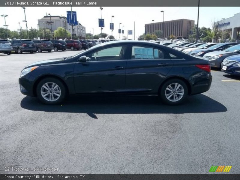 Pacific Blue Pearl / Camel 2013 Hyundai Sonata GLS
